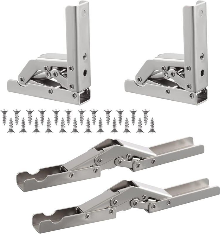 Hochleistungs-Klappkonsole, 4-teiliges Klappkonsolen-Set, Hochleistungs-Klappregalhalterungen, einziehbare Klappkonsolen...