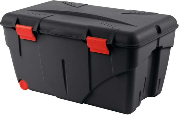 Aufbewahrungskoffer für Trafic – 85 l – 75 × 45,3 × 39 cm – Schwarz/Rot – Eda