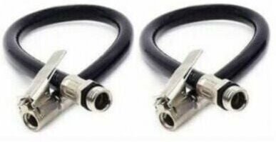 2er-Pack Luftpumpenschlauch mit Reifenklemme, schwarzer Gummireifenschlauch FLITI