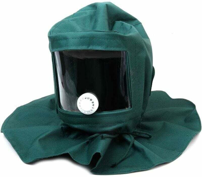 Helm-Schutzmaske, wind- und staubdicht, zum Sandstrahlen, Sandstrahlgerät, hohe Qualität und Sicherheit, Farbe