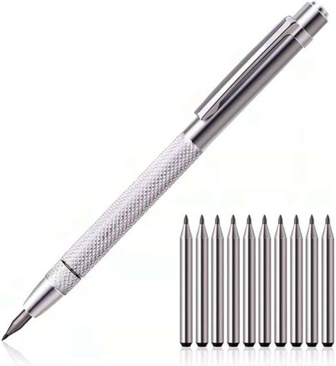 Gravierstichel für Glas, Keramik und Metall mit Wolframkarbid- und Diamantspitze