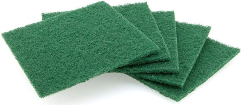 Set mit 5 Scheuerschwämmen aus Faserfaser, 15 x 13,5 x 0,5 cm