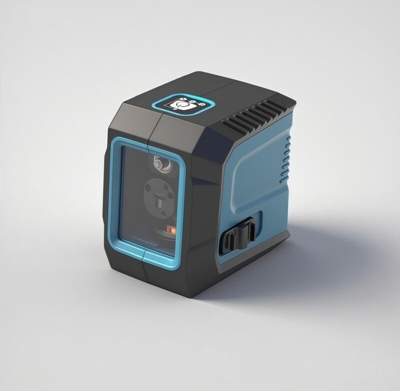 Mini-2-Linien-Außenwasserwaage mit starker Beleuchtung und hoher Präzision, horizontaler Infrarot-Laser mit grünem Licht