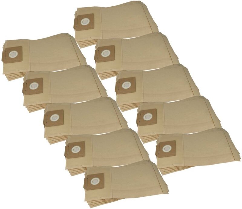 vhbw 50x Staubbeutel kompatibel mit Würth TSS 12, TSS 12 ECO, TSS12 Compact Staubsauger - 23cm x 22,5cm braun