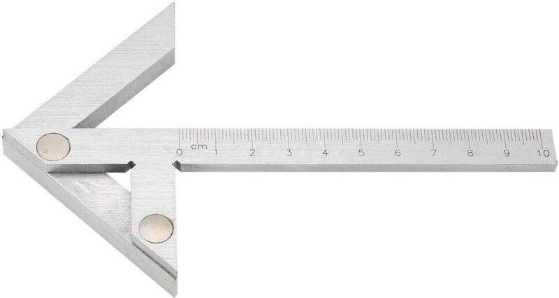 Zentrierwinkel, Präzisions-Winkelmesser 100 x 70 mm, Zylinderzentrierungs-Messwerkzeug, Rahmenwinkel für präzise Winkelm...