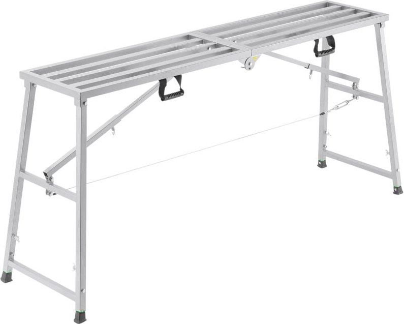 Mophorn-Arbeitsplattform, höhenverstellbar mit 4 Gängen, zusammenklappbare Trittleiter aus legiertem Stahl, tragbares Ge...