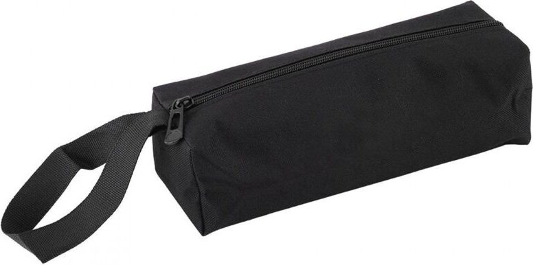 Werkzeugaufbewahrungstasche, 24 cm, wasserdichte Nylon-Canvas-Tasche mit Reißverschluss (Schwarz)