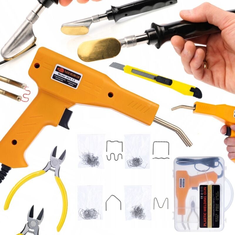 Rosfix Set – Kunststoff Schweißgerät & Kunststoff Heftgerät Ergonomisches Design, Temperatur bis 750°C, inkl. 200 Heftkl...