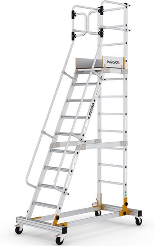 Matisère - Mobile Stehleiter 10 Stufen - Maximale Arbeitshöhe 4.50m - RD0012-2.5