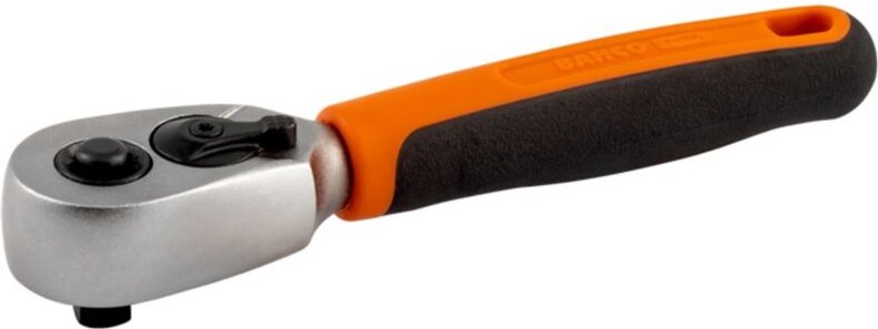 1/4 Umschaltknarre mit 60 Zähne, Metallgriff, kurz birnenförmig - Bahco