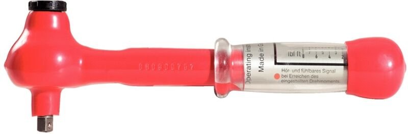 KS Tools 1/2" Mini Drehmomentschlüssel mit Schutzisolierung und Umschalt-Ratschenkopf, 5-25Nm - 117.1185