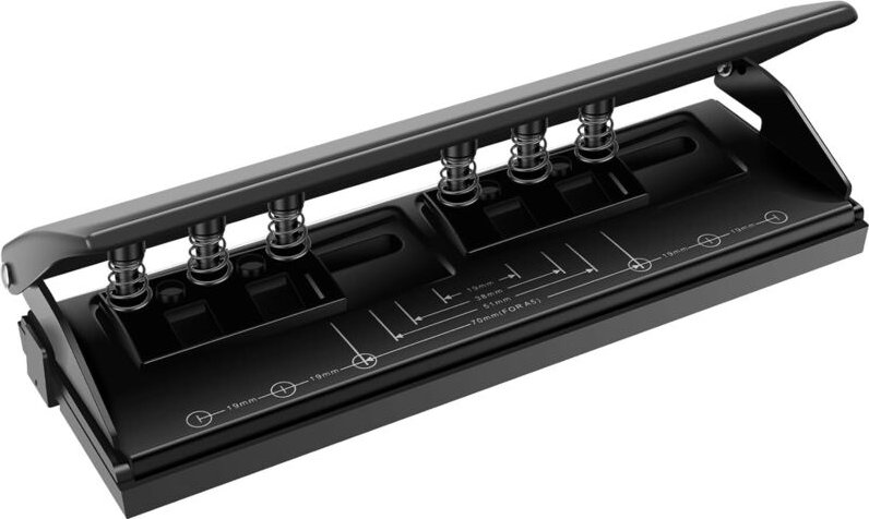 Verstellbarer 6-Loch-Locher aus Metall 6-Ring-Locher mit Positionierungsmarkierung, 6/7 Blatt-Kapazitäten Locher für A5 ...
