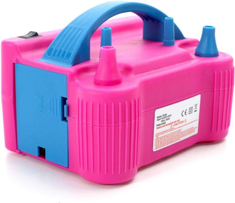 Leistungsstarker elektrischer Ballonaufbläser (220–240 V) mit zwei Düsen, schnelles und tragbares Aufblasgerät