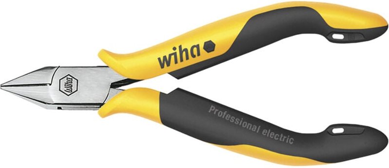 Seitenschneider Professional esd breiter, spitzer Kopf mit Wate 115 mm, 4 1/2' (26816) - Wiha