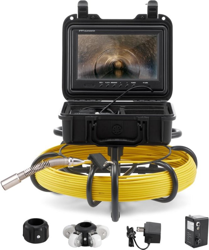 9-Zoll-Kanalkamera, 720p-Rohrinspektionskamera, 230-Fuß-Kabel, hochauflösender Bildschirm - Mophorn
