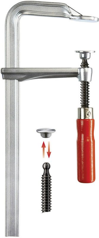 Ganzstahlzwinge, max. Spannweite mm: 160 Bessey G16Z Spann-Weite (max.):160 mm Ausladungs-Maße:80 m