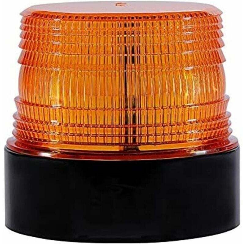 12V kabellose LED-Blitzleuchte, magnetische Notfall-Blinkleuchte, Signalleuchte (Orange)