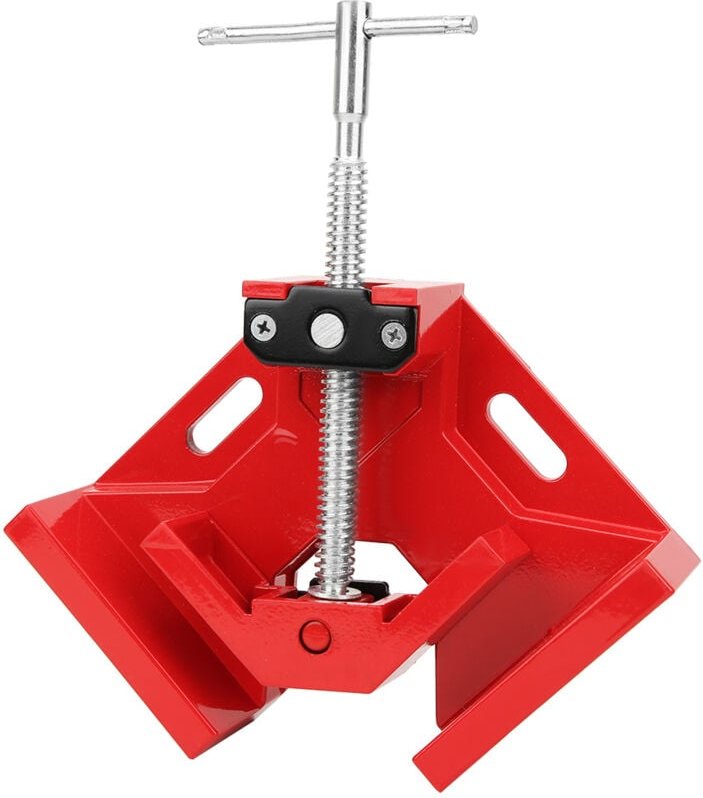 Rechtwinklige Klemme, 90-Grad-Winkelklemme aus Aluminiumlegierung mit T-Griff für Holzbearbeitung, Schreinerwerkzeug (Ro...