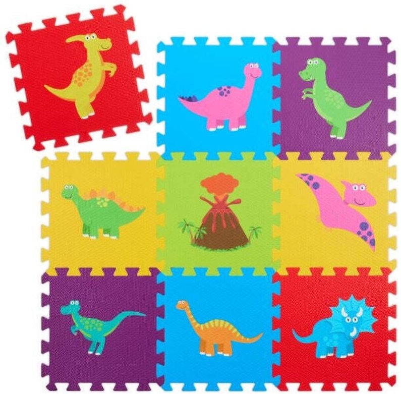 Puzzlematte dinosaurier bunt