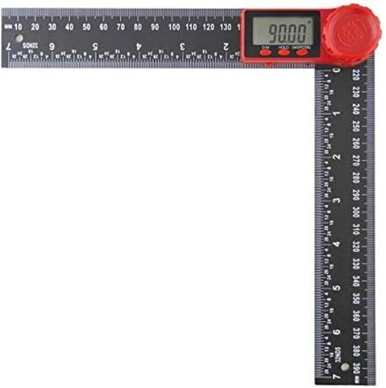 Digitaler Winkelmesser 2-in-1 mit digitaler Winkelanzeige und LCD-Bildschirm, 360°-Winkelmessung, Winkelmesser-Lineal fü...