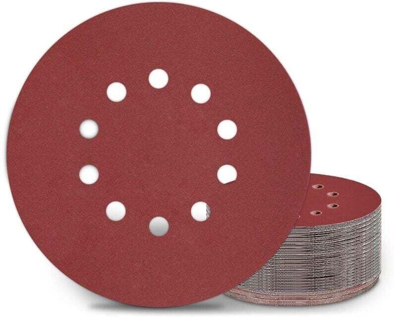 Disques Abrasifs Ponçage 225 mm Grain P220 25 Pièces 10 Trous pour Ponceuse