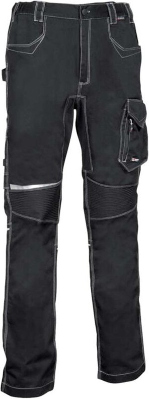 Cofra Arbeitshose Knien aus Rippstrick, Stretch schwarz 62
