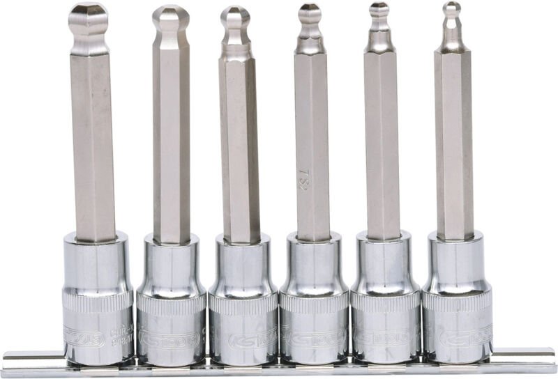 KS-Tools 918.1665 1/2"CHROME+Bit-Stecknuss-Satz