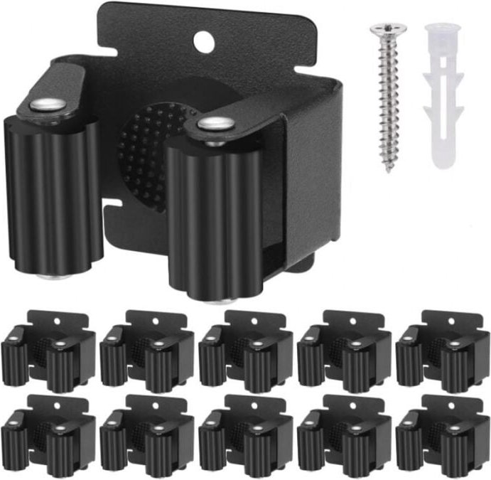 Keyoung - 10 Stück Gerätehalter, Besenhalterung Wand, Besenhalter Wand, Gartengerätehalter, Edelstahl Wandhalterung für ...