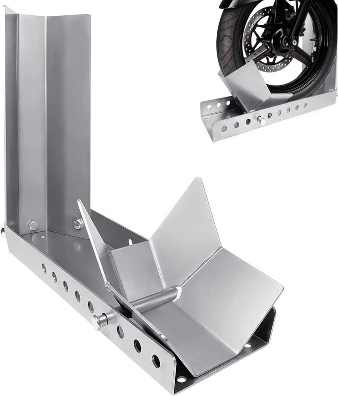Verladehilfe Motorrad Motorradständer Motorradwippe Vorderradklemme, 60 x 16cm - Uisebrt