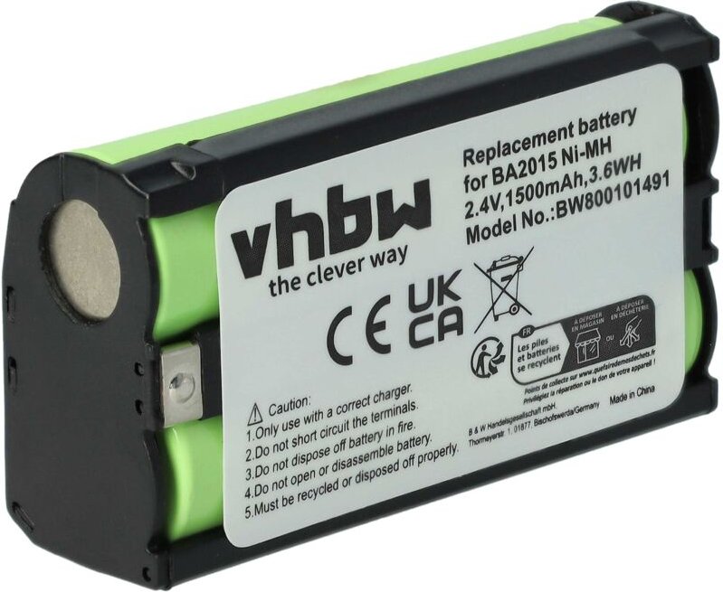 vhbw Akku kompatibel mit Sennheiser SK 500 G3, SKM 2020-D-U2, SK 400 G4, SK 500 G2, SKM 500, SK 500 G4 Mikrofon (1500 mA...