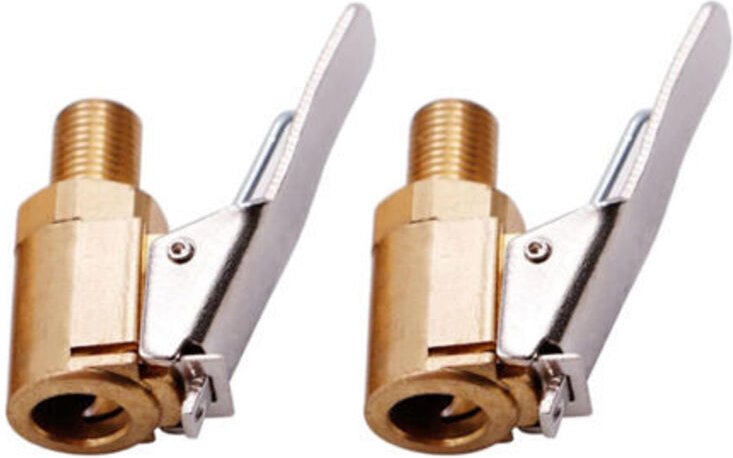 2-teiliger Autoreifenventiladapter, 8 mm Messingspitze Pumpen-Aufblasventil-Clip-Klemmen-Anschlussadapter für Auto- oder...