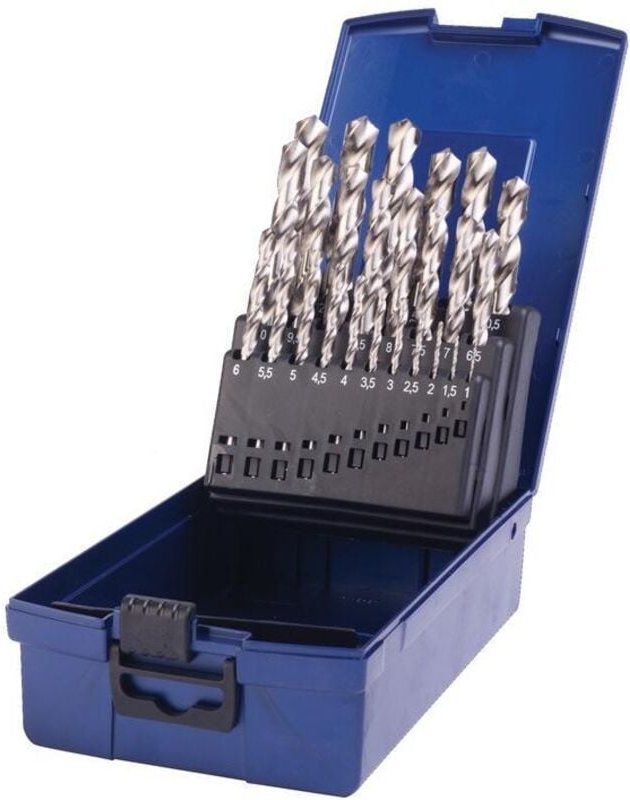 Spiralbohrersatz din 338 Typ n Nenn-Ø 1-13x0,5 mm hss 25 teilig Kunststoffkassette
