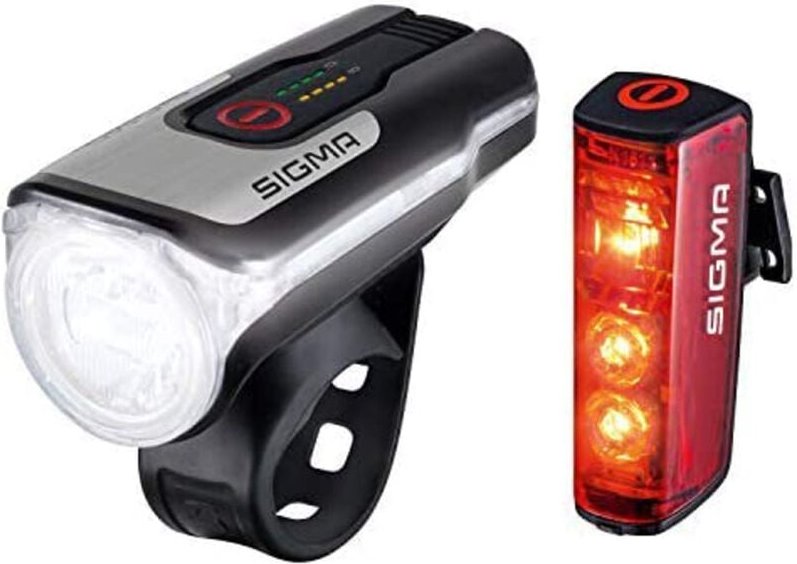 Sigma - Fahrradbeleuchtung Set aura 80 fl / Blaze Set led akkubetrieben Schwarz