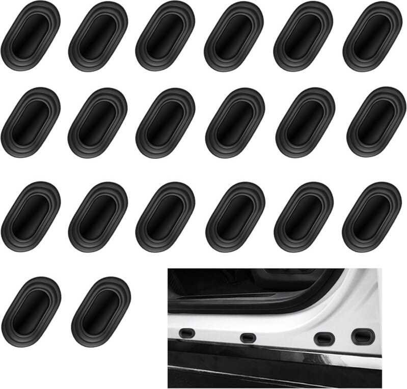 Ccykxa - 20 Stück – schwarze Autotür-Stoßdämpfer – Autozubehör – für Mercedes, Opel, bmw, vw, Hyundai, Ford, Audi