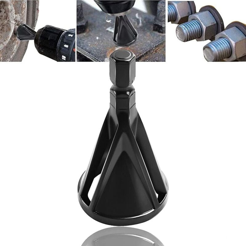 Ccykxa - Externes Entgratungswerkzeug, Sechskant-Schwarz-2-teiliges Anfaswerkzeug Hochgeschwindigkeits-Außenbohrer Edels...