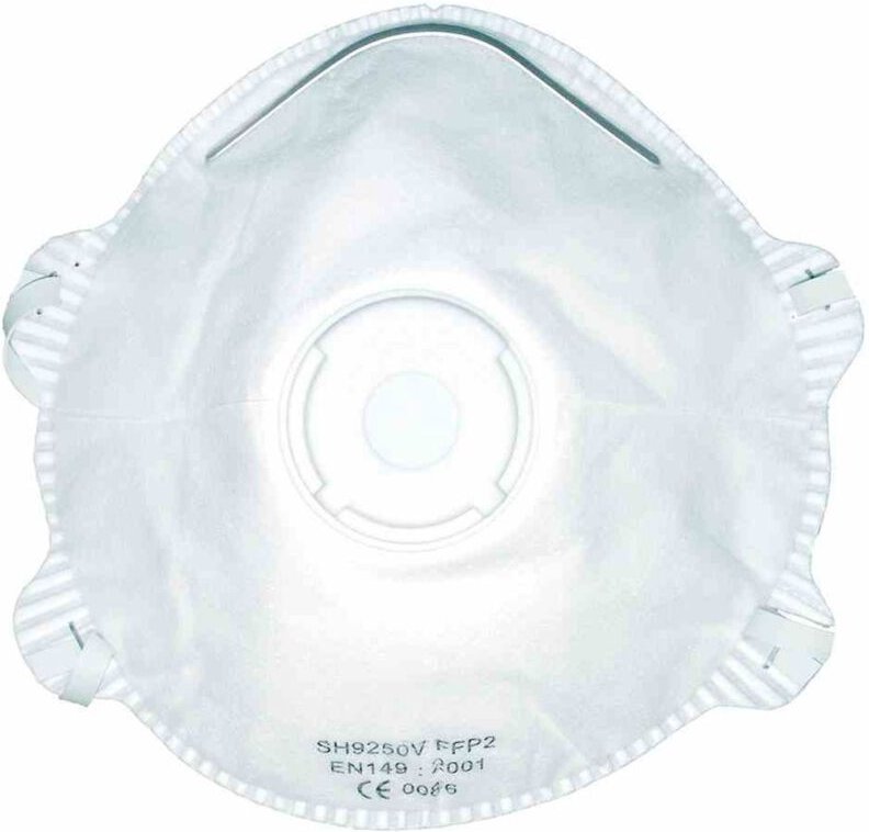 Feinstaubmaske 10 Stück FFP2 EN 149:2001 mit Kohlenstoff-Vorfilter