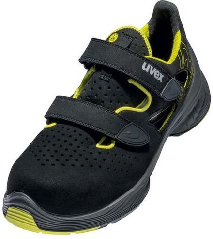 Uvex 6842845 1 G2 Sandalen S1 68428 schwarz, gelb Weite 11 Größe 45