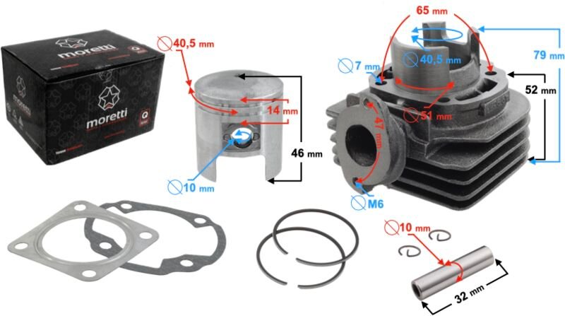 Zylinder für 2-Takt 50cc Roller, TGB/Suzuki