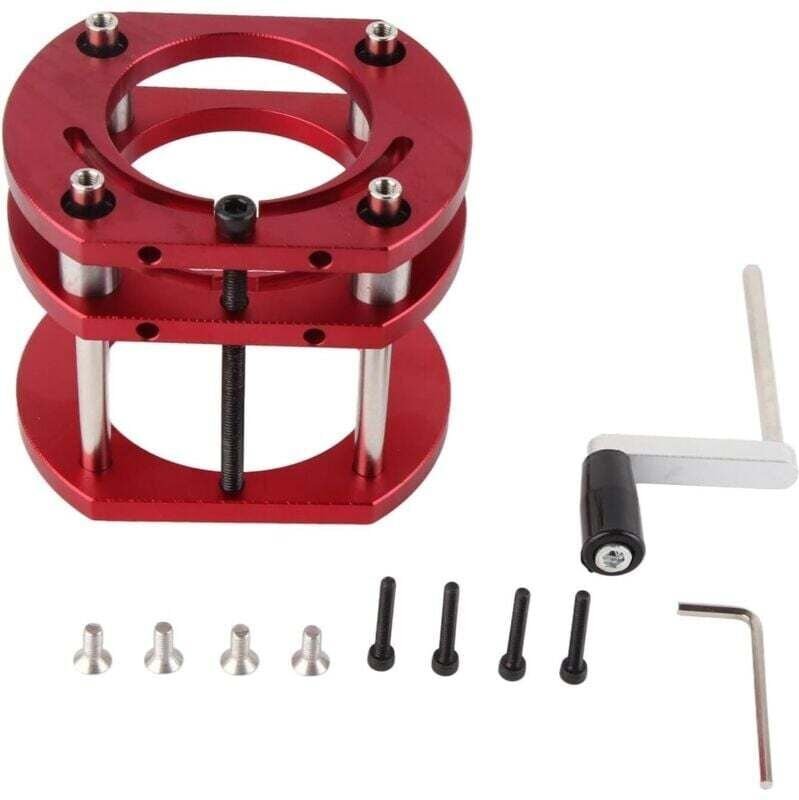 Plateforme de levage et de serrage de table de fraiseuse avec défonceuse à quatre mors