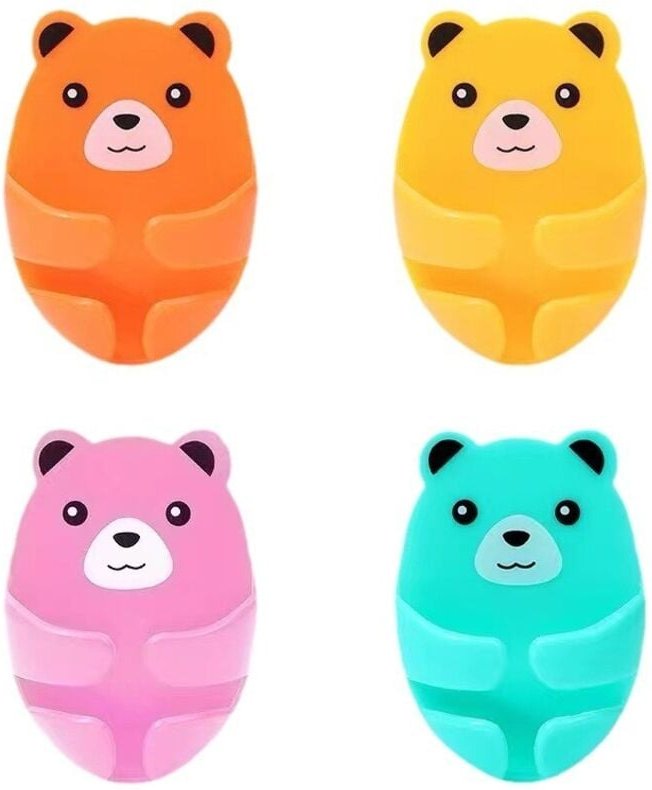 BEBUSINGOTO 4 stücke Steckdose Haken Draht Halter Kabel Organizer Niedlichen Cartoon Haken Wand Montiert Lagerung Haken ...