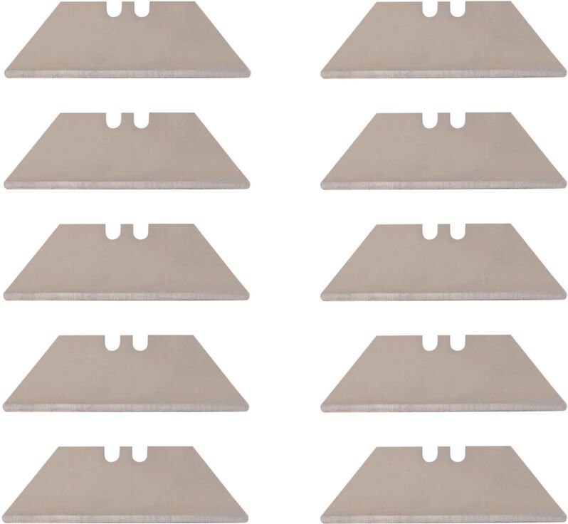 STIER Trapezklinge für Klappmesser, 10 Stück, 19 x 61 mm, geschärft, Wechselklingen für Cuttermesser, Für alle Klappmess...