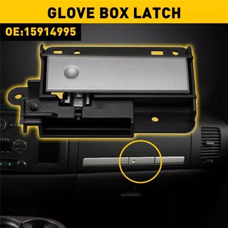 Silberner Handschuhfach-Verriegelungsgriff für Chevy Silverado Sierra 1500 2500 3500 2007-2013 15914995