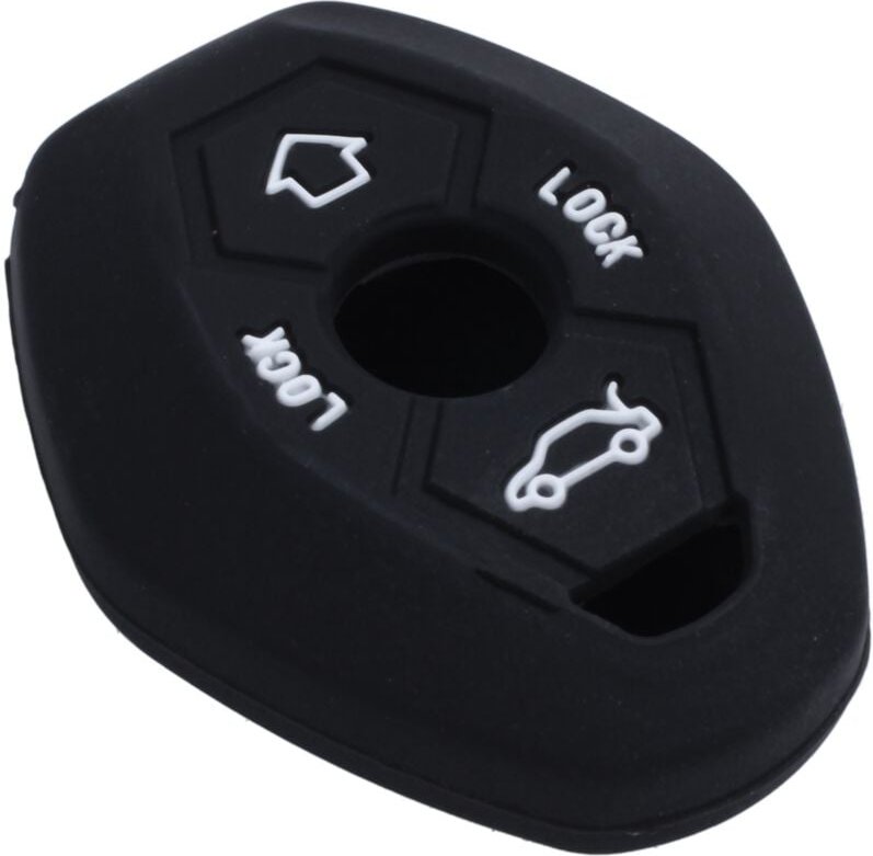 3 Knopf-Fernschlüsselanhänger-Silikon-Kasten-Abdeckung Für E46 E39 E63 E36 E81X5 Z3 Z4, Schwarzes