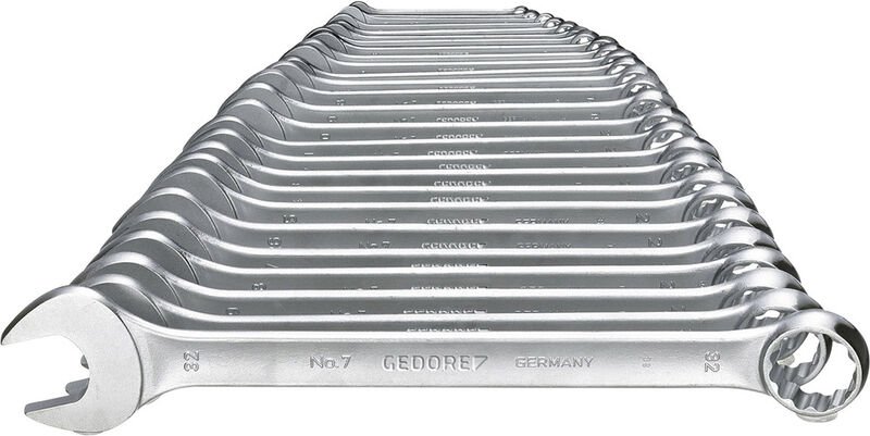 Ringmaulschlüsselsatz 7-026 26-teilig Schlüsselweite 6-32 mm Form a CV-Stahl