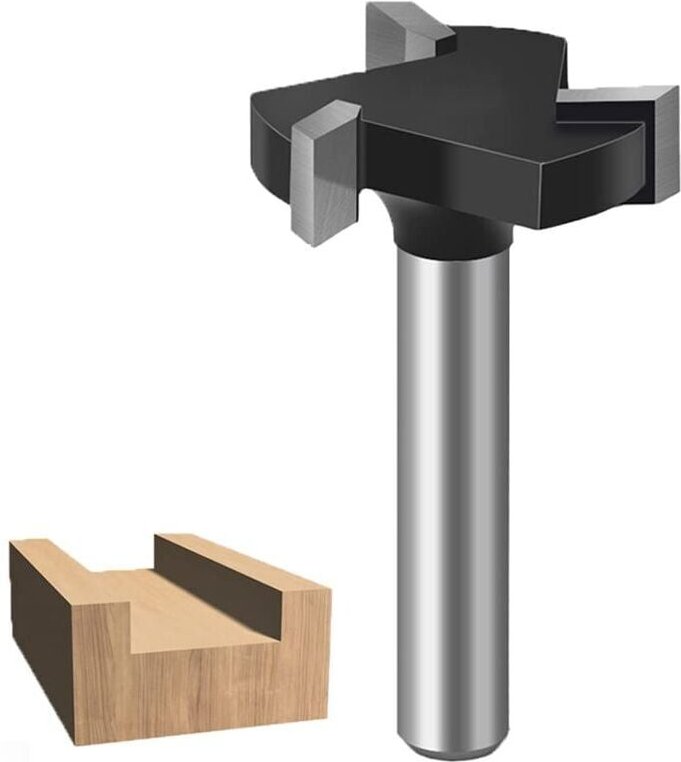 ZVD - Spoilboard-Planfräser mit 6 mm Schaft, Wolframcarbid-Fräser für die Holzbearbeitung