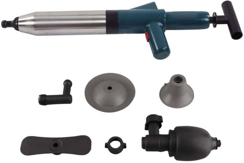 Vtizikl Déboucheur de canalisations à air en acier inoxydable, outil de débouchage de canalisations à haute pression