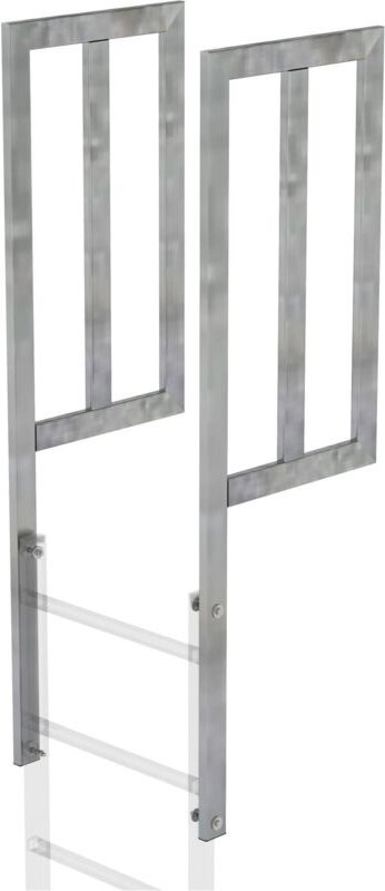 Ausstiegsholm mit Geländeransatz Stahl-verzinkt Länge 1.600 mm - 063050 - Günzburger Steigtechnik