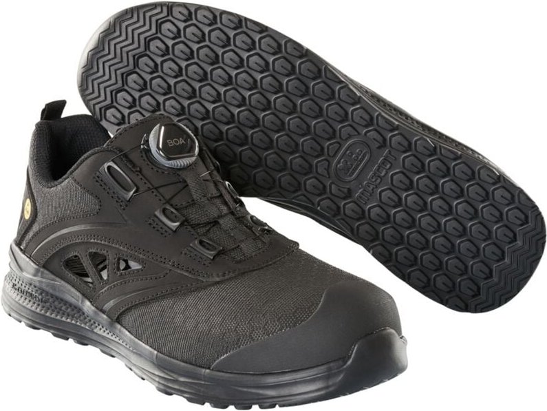 Sicherheitssandale S1P mit boa® Sicherheitssandale S1P Sicherheitsschuhe Gr. 1036, schwarz/schwarz - Mascot