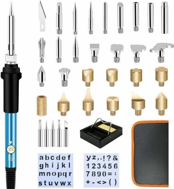 Brennkolben-Set mit Lötkolben, 37-teilig, 60 W, Graviergerät für Erwachsene zum Bearbeiten von Holz, Kork und Leder, zum...