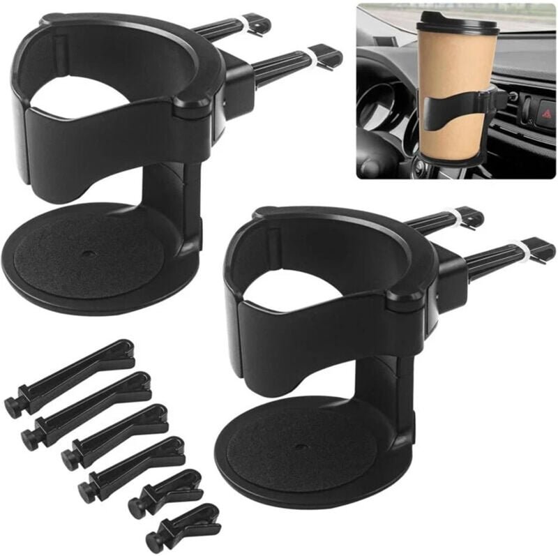 2er-Pack Getränkehalter für die Lüftung im Auto, universell verstellbarer Getränkehalter für das Auto, verstellbare Halt...